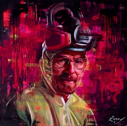 Heisenberg II by Zinsky - Original Painting on Box Canvas sized 35x35 inches. Available from Whitewall Galleries